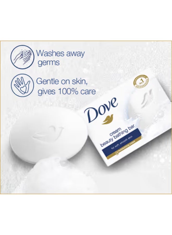 Dove Cream Beauty Bathing Soap Bar 125g (Combo Pack of 8) - Image 2